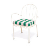 Al Fresco Chair Cushion - Bistro Green Stripe