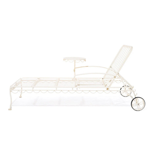 PALOS VERDES BEACH HOUSE - THE AL FRESCO SUN LOUNGER - FRAME - ANTIQUE WHITE