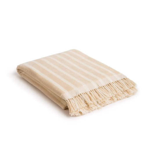 Beach Towel - Monaco Natural Stripe