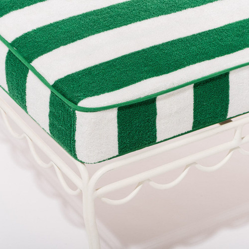 The Lounger Towel - Green Stripe
