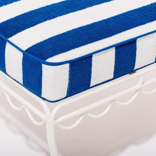 The Lounger Towel - Mediterranean Blue Stripe