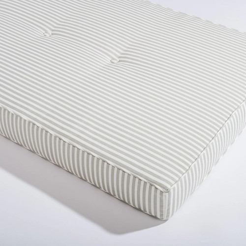 Palos Verdes Beach House - Al Fresco Chaise Lounge Cushion - Lauren's Sage Stripe