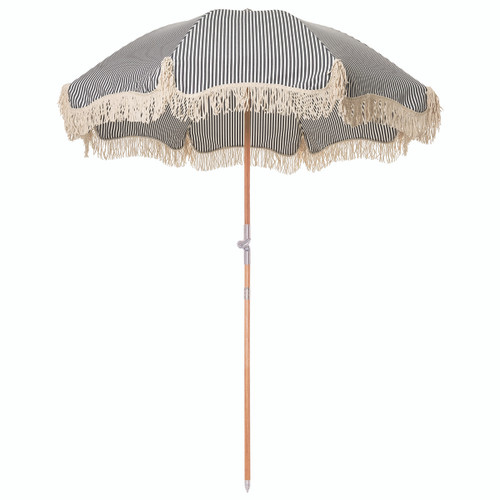 Premium Beach Umbrella - Navy Stripe