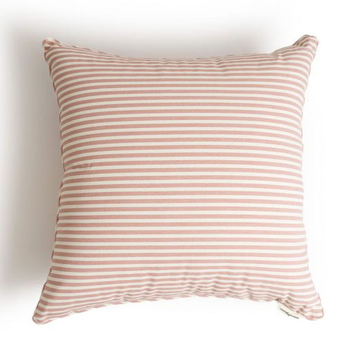 The Euro Throw Pillow  - Pink Stripe