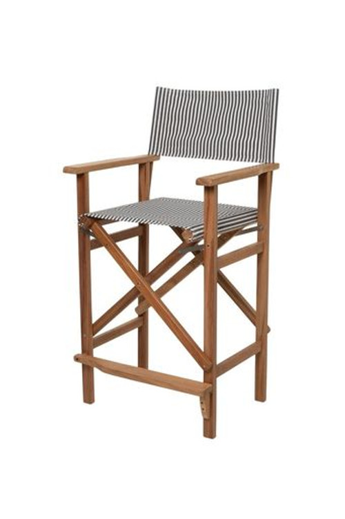 Directors Chair - Bar Height - Navy Stripe