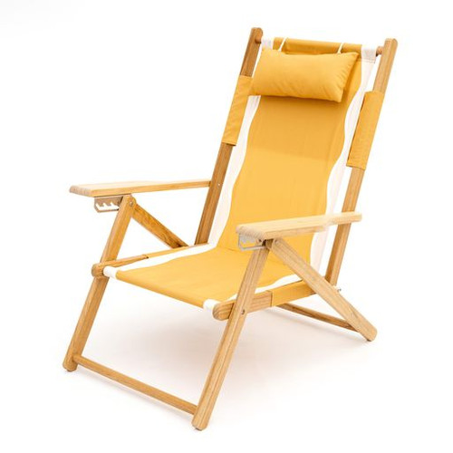 Classic Teak Beach Chair - Riviera Mimosa