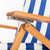 THE CLUB CHAIR - TEAK NATURAL - CREW MEDITERRANEAN BLUE STRIPE