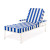 Waterhouse Sun Lounger - Mediterranean Blue Stripe | Antique White Frame