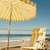THE AMALFI UMBRELLA - CREW MIMOSA YELLOW STRIPE