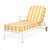 Palos Verdes beach House -THE AL FRESCO SUN LOUNGER IN CREW MIMOSA YELLOW STRIPE | ANTIQUE WHITE Palos Verdes beach House -THE AL FRESCO SUN LOUNGER IN CREW MIMOSA YELLOW STRIPE | ANTIQUE WHITE