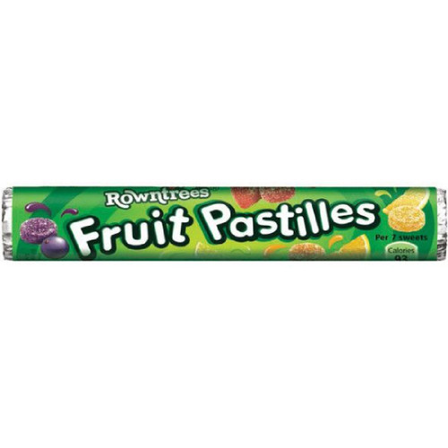 Rowntree Fruit Pastilles Tubes 48g
Chewy, Fruit flavoured sweets in 5 delicious flavours:Blackcurrant, Lemon
Strawberry, lime, and orange