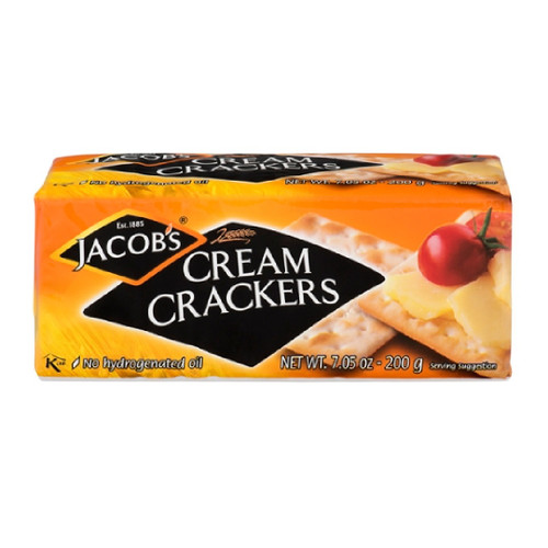 Jacobs Cream Crackers 200g
Enjoy with all types of cheeses, or a simple layer of butter
ALLERGENS: Wheat