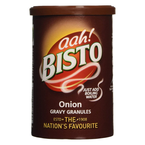 Bisto Onion Gravy Granules Drum 200g
Mix the gravy granules with hot water or juices from your roasted meat for an easy and delicious gravy
ALLERGENS: Wheat, Soya

