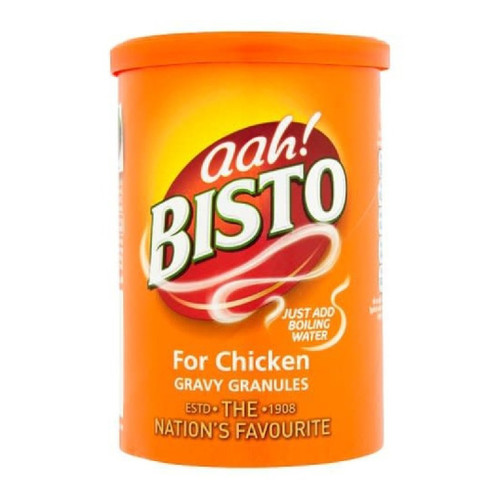 Bisto Chicken Gravy Granules  170g
Mix the Bisto Chicken Gravy Granules with hot water or juice from your roast chicken for that perfect chicken gravy.
ALLERGENS: Wheat, Soya