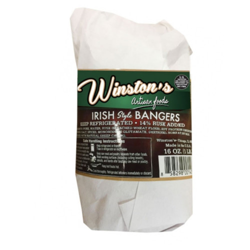 Winstons Irish Pork Bangers 454g
Winstons Irish Pork Bangers, In butcher wrap paper. Delicious for any meal of the day.
ALLERGENS: Wheat, Soy, Milk