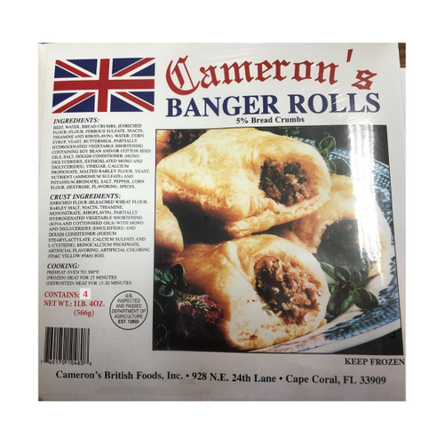 Camerons Banger Rolls 4pk 280g
Cooked Banger Roll, made to a traditional recipe with English spices
ALLERGENS: Wheat, Milk, Soy, Barley, Egg