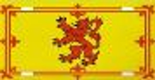 Rampant Lion Flag License Plate