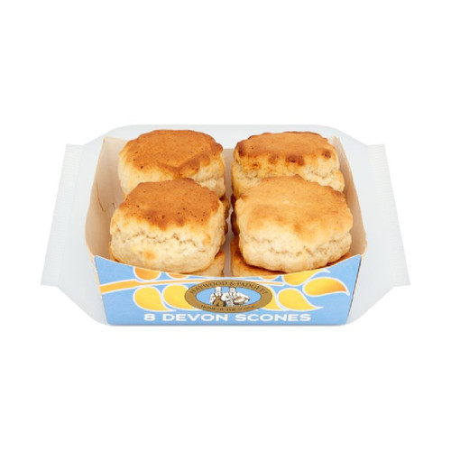 Haywood & Padgett Devon Scone 500g
 Soft moist and crumbly plain scones.
ALLERGENS: Wheat, Milk, Egg