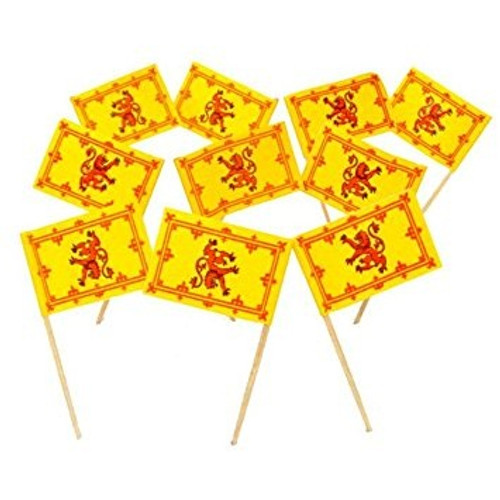 Rampant Lion Toothpick Flags x 100