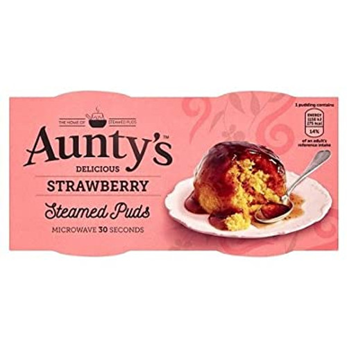 Aunty's Strawberry Steamed Pudding 2pk