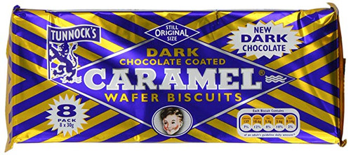 Tunnock's Dark Chocolate Caramel Wafer 8pk
This Caramel Wafer is five layers of wafer that is alternated with four layers of caramel and coated in dark chocolate.
Allergens: Milk, Soya, Wheat