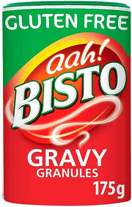 Bisto Original Gravy Granules - Gluten Free - 190g 
Mix the gravy granules with hot water or juices from your roasted meat for an easy and delicious gravy.
ALLERGENS: Wheat, Barley, Soya


