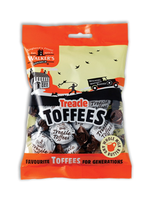 Walker's Nonsuch - Treacle Toffees Bag - 150g
Delicious twist wrapped treacle toffees
ALLERGENS: Milk, Nut, Soya

