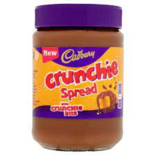 Crunchie Spread 400g
Creamy Cadbury milk chocolate spread with Cadbury Crunchie honeycomb pieces
ALLERGENS: Milk, Soya