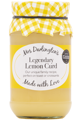 Mrs Darlington's Lemon Curd 320g 
Mrs Darlington's Legendary Lemon Curd! Delicious with crumpets, toast, yoghurt, pies, puddings and a variety of your favourite dishes
ALLERGENS: EGG