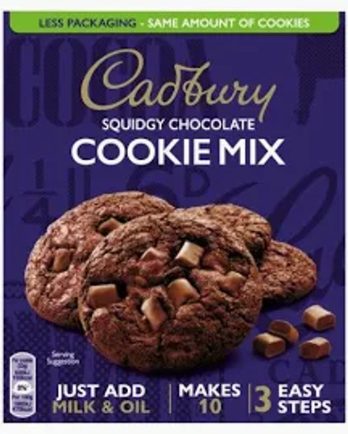 Cadbury Double Chocolate Cookie Mix 265g
ALLERGENS: Wheat, Milk