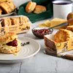 Haywood & Padgett All Butter Cheddar Cheese Scones 4pk - 280g 
A perfectly balanced scone offering a rich savoury flavour. Infused with creamy buttermilk & West Country Farmhouse extra mature Cheddar. So many ways you can enjoy this wonderfully soft crumbly scone. 
ALLERGENS: Wheat, Milk, Egg