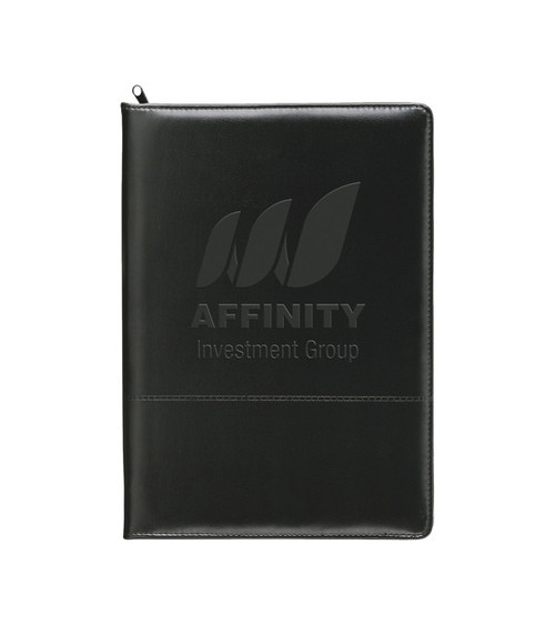 Script Zippered Padfolio