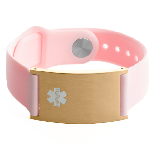 Premier Adjustable Silicone Front Pink With Gold Tag