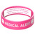 Deluxe Engraveable Silicone Bracelet BROAD BAND Pink