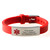 Slimline Adjustable Silicone Engraved Front Red