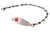 Multi Heart Link Bracelet Silver Open