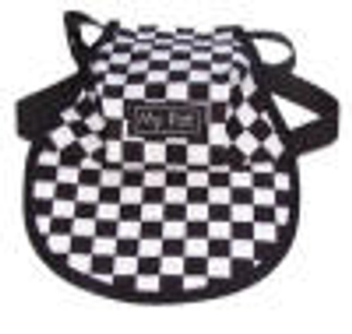 Dog Hat 358 - Black & White Check