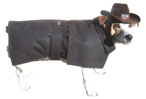 Bones-R-Dry oilskin dog coat - Sherpa lining