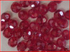 8mm Faceted Bead TRANSLUCENT RUBY RED 100/PK