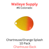 COLORADO spinner blades #6 CHART/ORANGE SPLASH