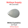 COLORADO spinner blades #6 WHITE CRYSTALINA