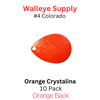 COLORADO blades #4 ORANGE CRYSTALINA WALLEYE LURES COLORADO blades #4 ORANGE CRYSTALINA WALLEYE LURES