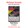 Easy Prey Lures: size 10 SS Minnow RED GLOW Easy Prey Lures: size 10 SS Minnow RED GLOW