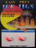 ICE FISHING JIGS #12 BUG MOOSKA RED/BLACK / EASY PREY LURES