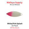 WILLOWLEAF blades #3.5 WHITE/PINK SPLASH