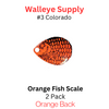 Colorado Spinner Blades #3 Orange Fish Scale 2/pk