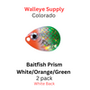 Walleye Supply COLORADO blade # 4 BAITFISH PRISM WHITE/ORANGE/GREEN 2/pk (White Back) 