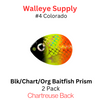 Colorado Blades # 4 Baitfish Prism Chartreuse, Black, and Orange