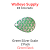 Colorado Spinner Blades # 4 Green Silver Scale