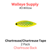 WILLOWLEAF spinner blades #3 CHARTREUSE CHARTREUSE TAPE